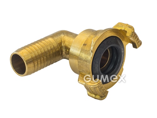 GEKA Schnellkupplung drehbar um 360°, Kniestück, 13mm, 40bar, Dichtung NBR, -5°C/+90°C, Messing, 